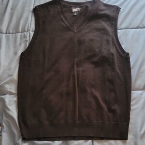 Lands' End Men's Black V-Neck Sweater Vest- Sz M